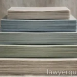 Abstract stacked-paper composition in four calm tiers, no text or numbers