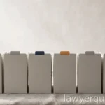 A neat row of blank folders with color tabs (no legible words), orderly, daylight, no text